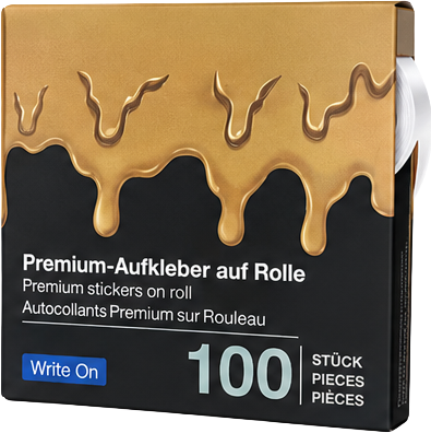 100 Premium Sticker Roll - Write-On
